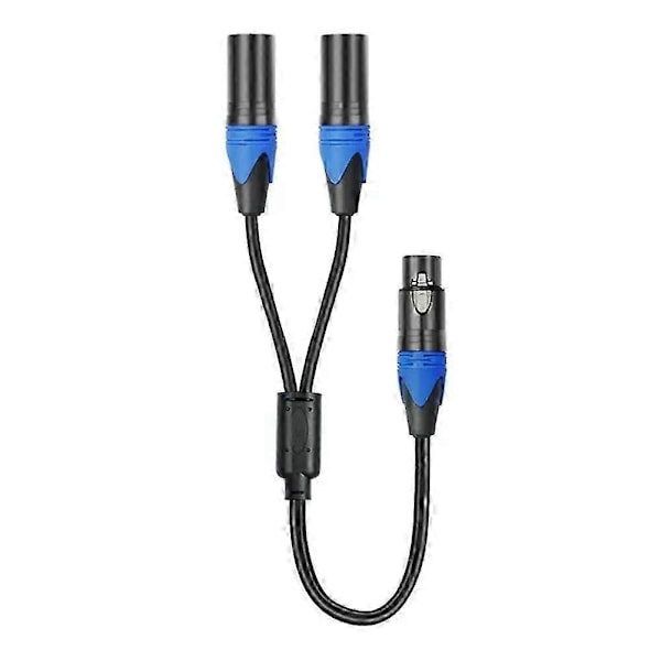 50cm XLR Splitter Kabel 1 XLR Hun til 2 XLR Han XLR Y Splitter Kabel Mikrofon Splitter Ledning fo