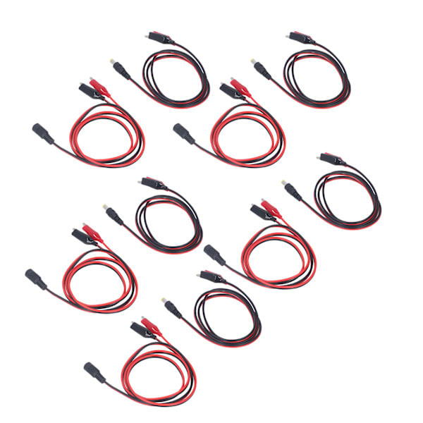 5 sæt Alligator Clip til DC Adapter Kabel Stabil Dual Alligator Clip til DC han hun-forbindelseskabel 3,3 fod