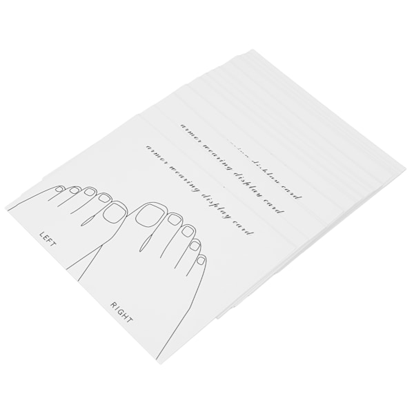 20 st Nail Color Card Display Practice Manicure Tool Foot Model Manicure Display Card för Manicurist
