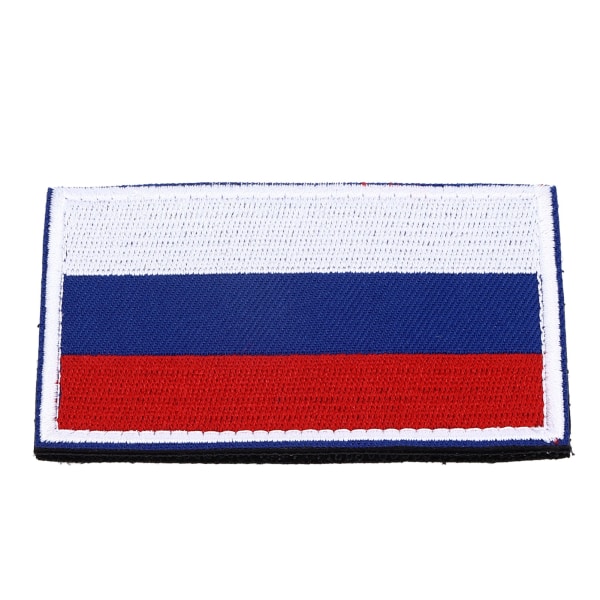 European Country Flags Patch World National Krok och Loop Badge Broderad Patch Accessoar Ryssland