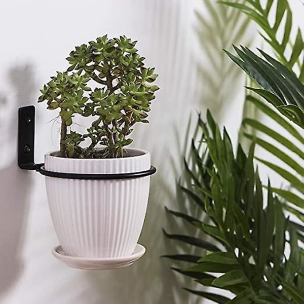 3 ripustettavan kukkaruukun pidikkeen setti, kasviteline sisäparvekkeelle ulkokoristeluun seinään kiinnitettävä kukkaruukkuteline (11cm)