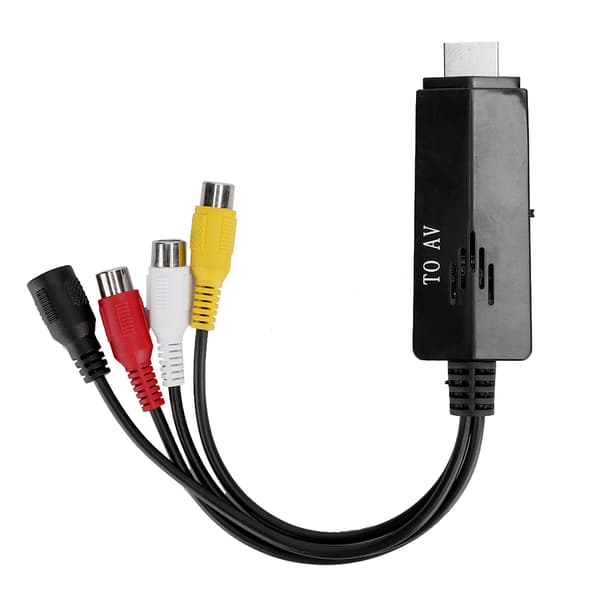 HDMI til AV HD Videokonverter Adapter Han til Hun Kabel til TV VHS VCR DVD Brænder