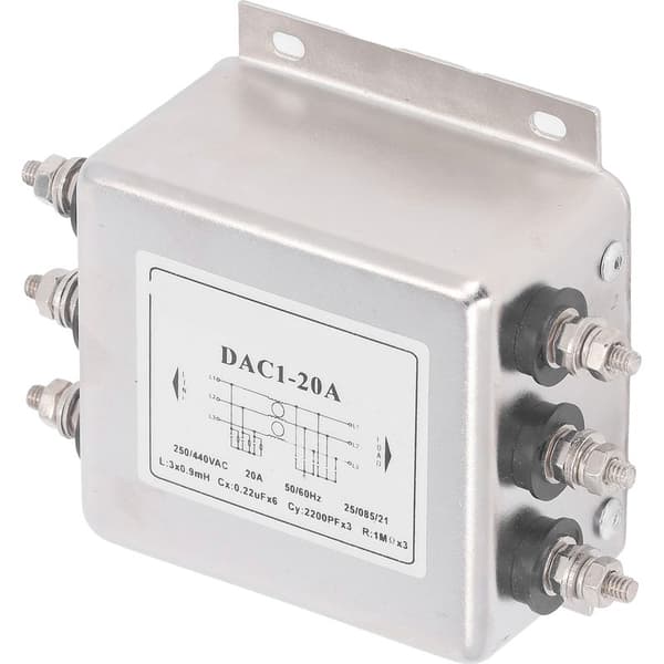 Trefase 3-leder EMC-filter 250V-440V 50/60Hz Anti-interferens Støydemper