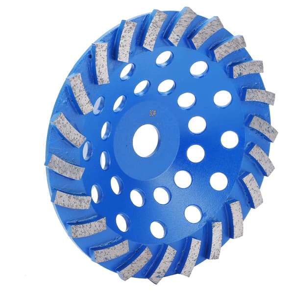 Diamantslibeskive Kop 24 Tænder Blå 180mm 30# Mesh til Slibning af Beton Sten Cement