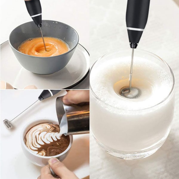 Melkeskummer USB oppladbar mini håndholdt elektrisk blendermikser Visp drikkemikser for cappuccino latte Matcha varm sjokolade