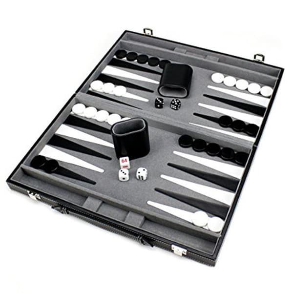 Bærbart Backgammonsett Reisesjakkspill for barn og voksne Sammenleggbart Backgammonbrettspill Backgammon Reisesett