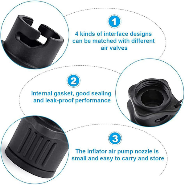 Uppblåsbar båt SUP pumpadapter luftpumpomvandlare - Multifunktionell ventiladapter