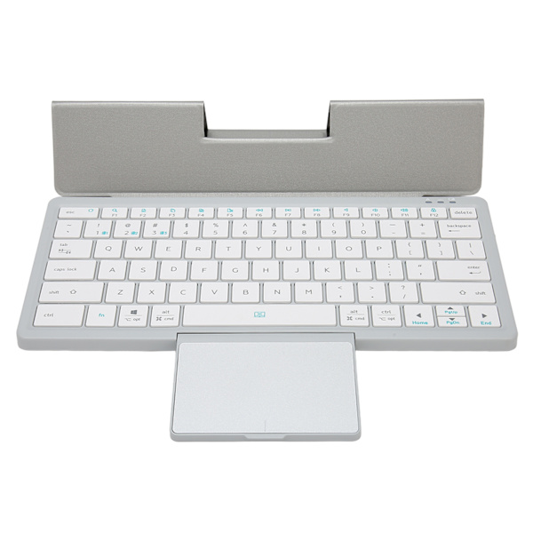 Tablet-tastaturhuse med touchpad, aftagelig samtidig driftstilstand, multifunktionelt tablethuse til Win XP, Win 7, 10, 11, sølv