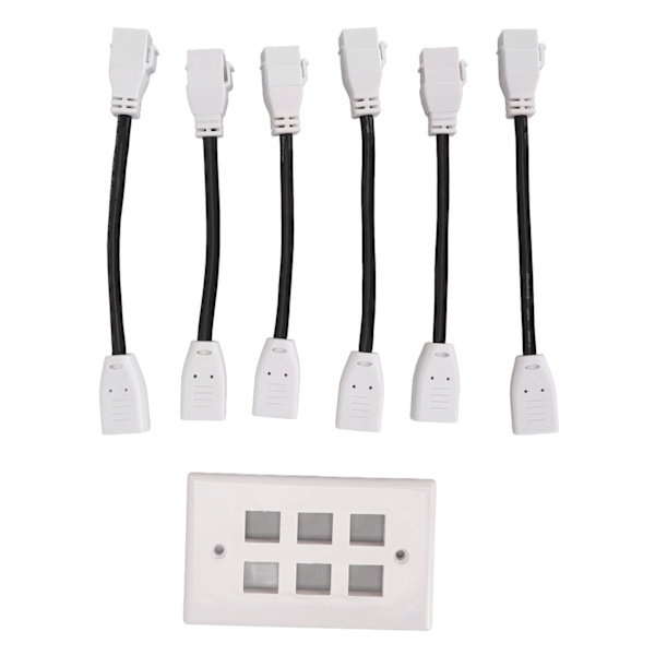 HD Multimedia Interface vægplade med hun til hun HD Multimedia Interface pigtail kabel til videosystemer