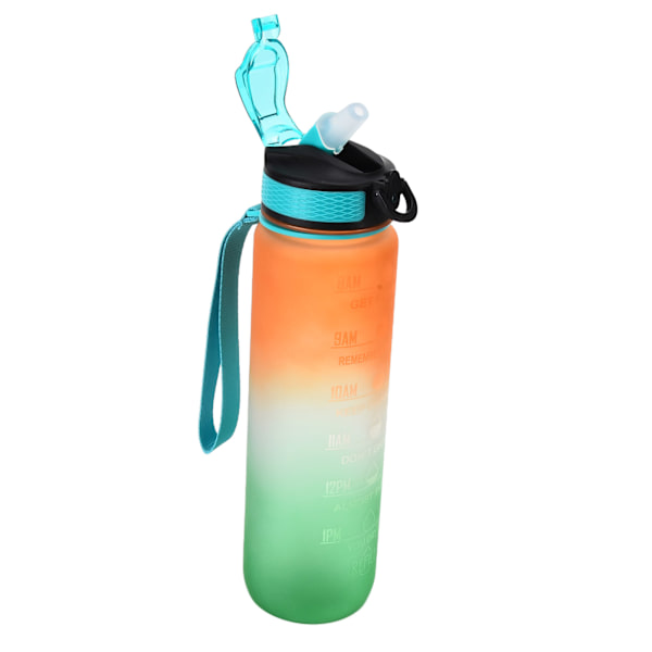 Vattenflaska 1000ML Orange Matt Bärbar Vattenkanna för Sport Utomhusaktiviteter