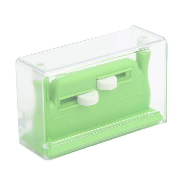 Multifunktionel nåletråder Dobbelt hul design 2.6x4.4x7.2cm/1.0x1.7x2.8in Plastik broderinåltråder Grøn
