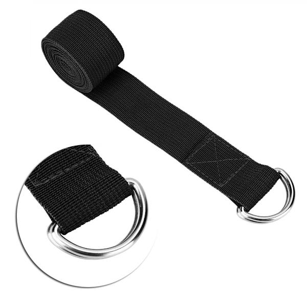 Joustava D-Ring-kuntoiluvyö vyötärö- ja fitness , musta