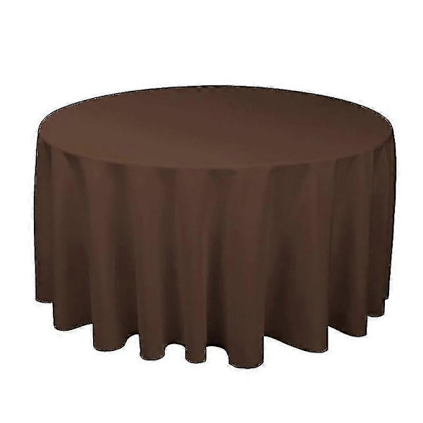 1 stk. Polyester Rund Dug Hvidsortrødblåguldfarvet Ensfarvet Borddug Til Bryllup Fødselsdagsfest Bordovertræk Boligindretning Zekai Sort Diameter 160CM