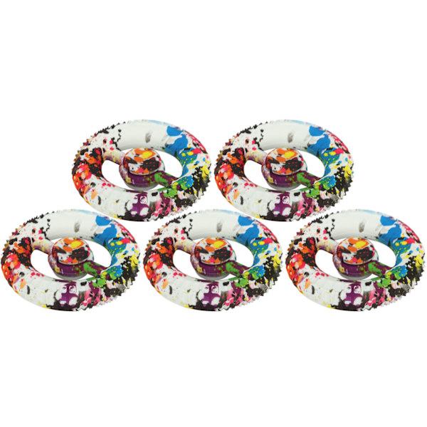 5 st runda handgrepp ringar tryckta silikon fidget leksak finger tränare för rehabiliteringsträning hem doodle