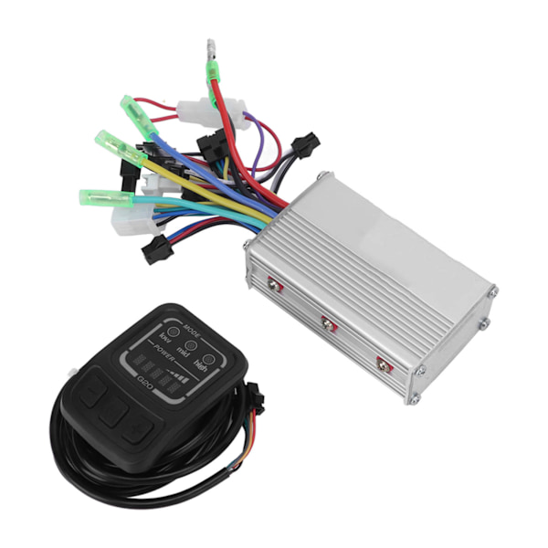24V 36V 48V 350W Elektrisk cykelkontrollsats Spänningsautomatisk identifiering Motorkontroll och LED-mätare för konvertering