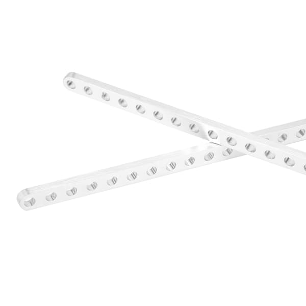 2 stk. 23 Hull Aluminium Flat Beam Robot Tilbehør 4 x 8 x 184mm 3102-0023-0184