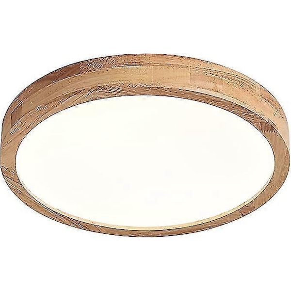 30cm Log Led Ultratynn Taklampe i Massivt Tre - JRCN Kaldhvit