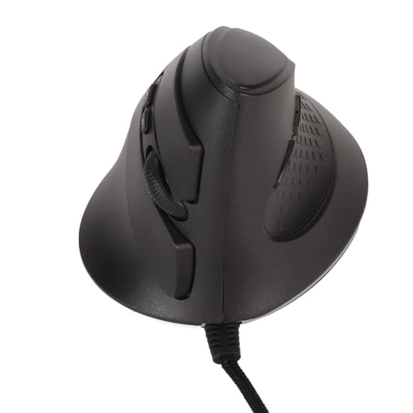 Vertikal mus 7 programmerbare knapper RGB 11 belysningstilstande Justerbar DPI Kablet ergonomisk vertikal mus til spilspiller Sort