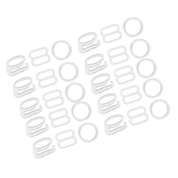 7 x 10 Set Nylon BH-band Justerare Slider/Krokar/O-Ring Underkläder Hantverk--