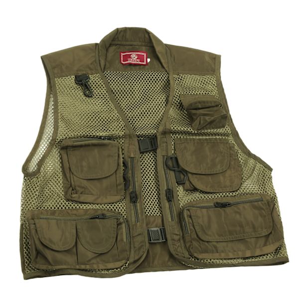 Fiskevest MultiPocket MultiMesh Vest Åndbar Justerbar Fiske Redningsvest(L )