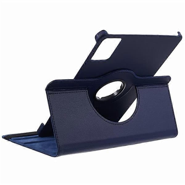 Compatible with Lenovo Tab M11 / Xiaoxin Pad 11 2024 Leather Case Rotating Stand Tablet Case DarkBlue