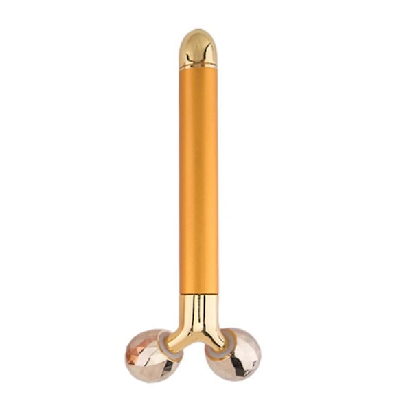 Elektrisk Ansiktsmassageset - 24k Guld 3D Rulle och T-formad Rulle Kit för Hudvård