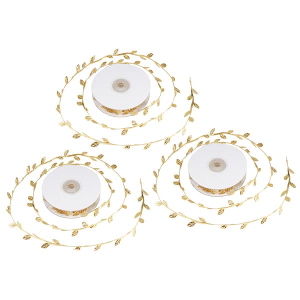 3 ruller kunstige blader vin DIY barnehage håndverk bryllup dekorasjon tilbehør gull