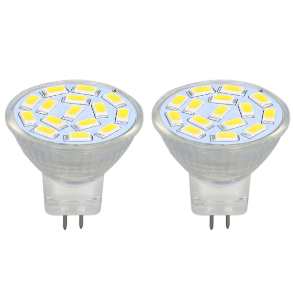 2st glödlampa LED MR11 12V 3W Keramisk bas Ultraviolett fri synskyddslampa för sovrum Vardagsrum Vitt ljus 6000K