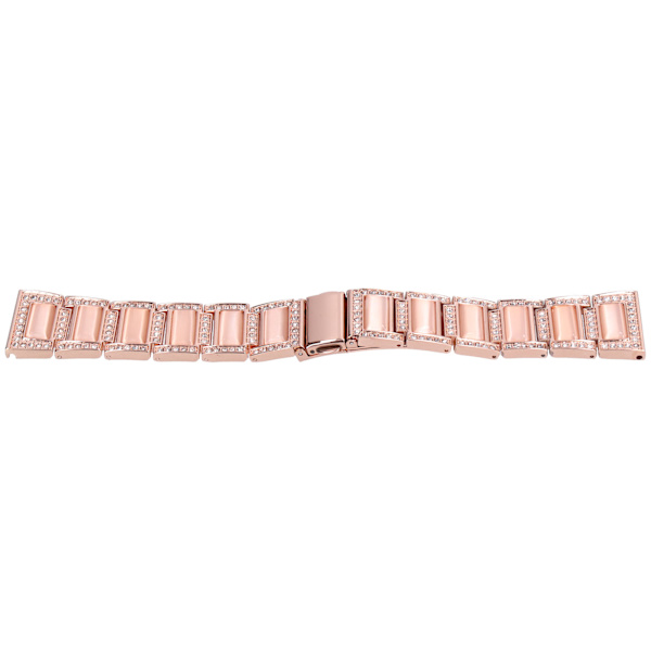 Rhinestone rustfrit stålrem hypoallergen 22mm lugs metalrem til Huawei WatchRose Gold