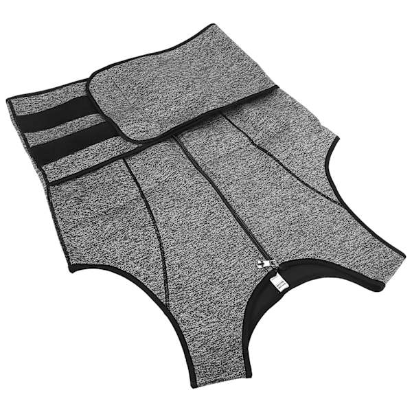 Mäns svett väst kropp shapewear midjetränare svett utomhus fitness sport träning väst grå L