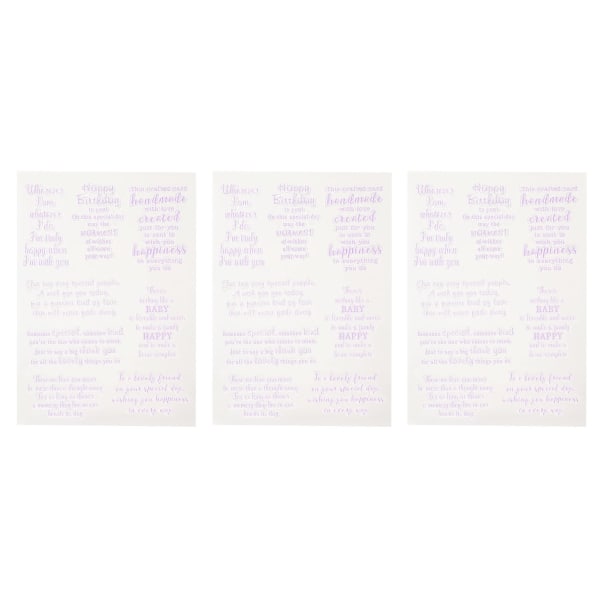 3 STK Transparent stempel TPR-utskrift brevklistremerker for DIY Scrapbooking Utklippsbok hilsen