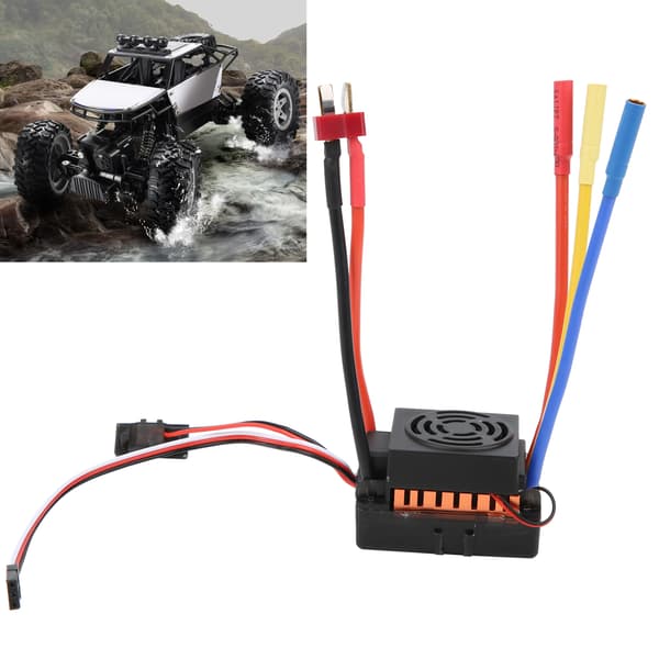 RC ESC 45A vanntett elektronisk hastighetsregulator tilbehørsdeler for 1/10 RC bilmodell Oransje