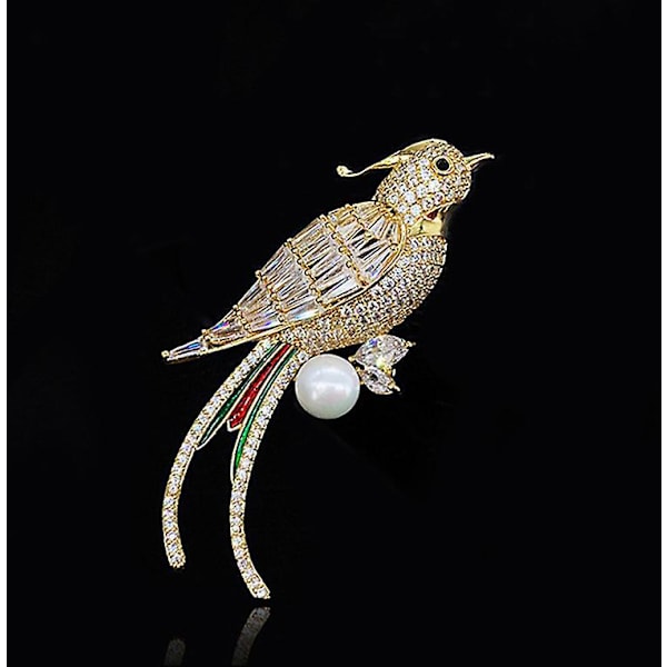 Kristalli Hummingbird Rinnassa Kiinnitettävä Koru - Elegantti Strassinen Pinni Naisille ja Tytöille