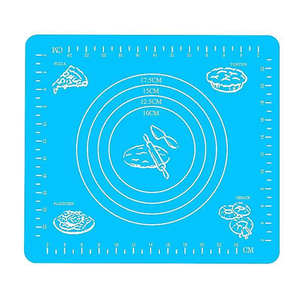Sett med silikonbakematter med non-stick overflate - Perfekt for deig, pizza og mer