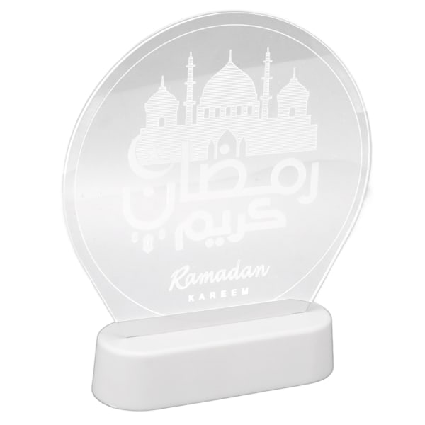 Eid Mubarak LED-nattlampa 3D färgglad fjärrkontroll Ramadan dekorativ bordslampa för muslimska familjer islamisk semesterfest