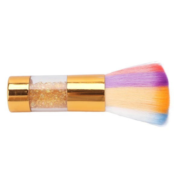 Bærbar enkelt farverig makeupbørste Fluffy Blusher-børste Nail Art Dust Cleaning BrushGold