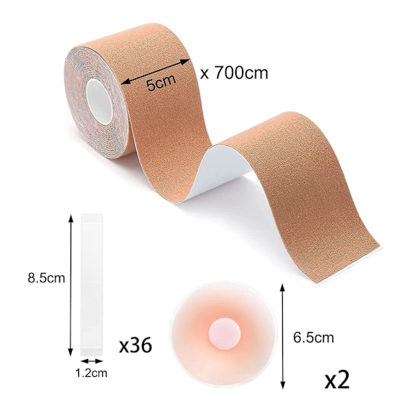 Rinta-teippaus, rintojen nosto-teippaus, BoobyTape rintojen nostoon A-E-kupeille, itseliimautuva rintaliiviteippaus, kehon teippaus rinnan tukeen kaikille kupin kooille, push-up kaikissa mekoissa
