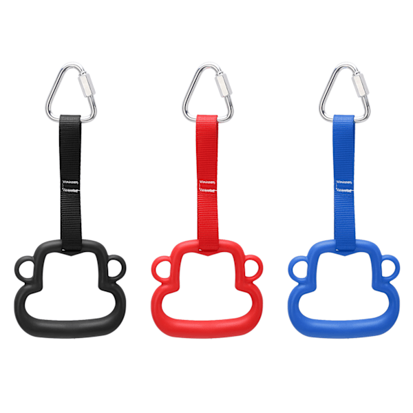 3 PCS Children Gymnastic Ring Outdoor Climbing ABS Colour Monkey Rings Kids Lifting Ring Red Blue Black