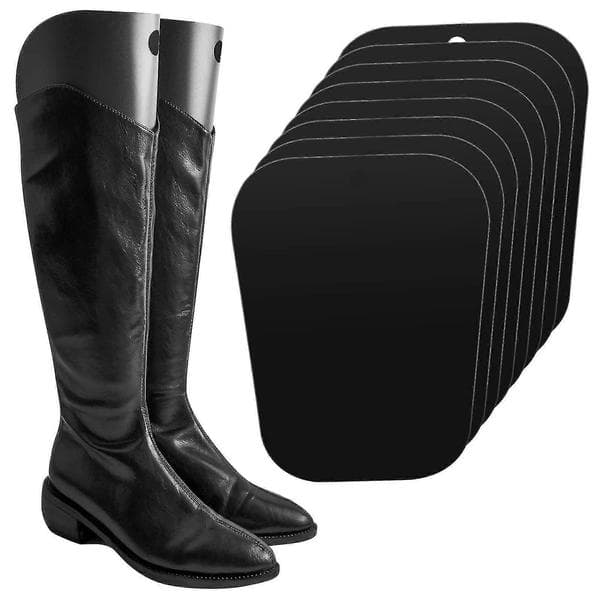 8 Pieces Boot Trees, Black Boot Shapers, Reusable Shoe Holders, Plastic Shoe Trees, Tall Boot Holder for Women and Men