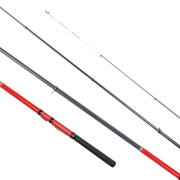 Utendørs karbon mini teleskopisk fiskestangstang med myk hale tackler 2,7 meter
