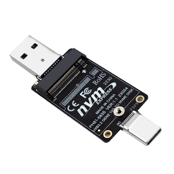M.2 Till USBA Typ-C HDD-kapsel Adapterkort NVME HDD