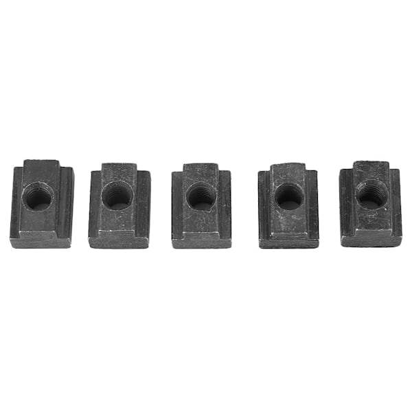 5 st Black Oxide Grade 8.8 Kolstål t slitsmutter T mutter gängad M6-gänga