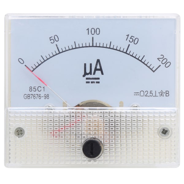 85C1 DC 0~200UA Pointer Current Meter Højnøjagtighed Amperemeter Analog Panel Strømmåler