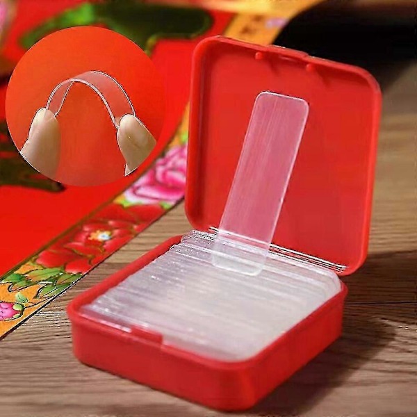 60 stk. Genanvendelig Multifunktionel Dobbeltsidet Klæbende Klar Tape Klæbrig Transparent Tape