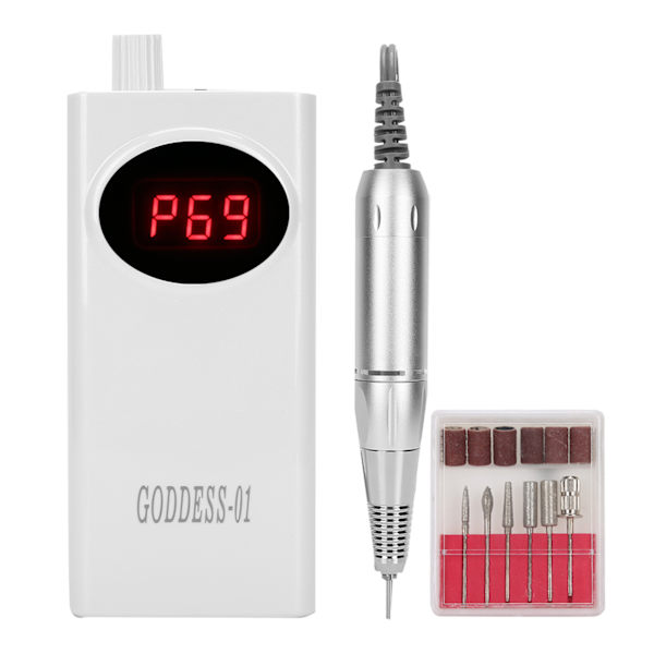 Nagelslipmaskin Polerare Bärbar Elektrisk Nagelfil USB Laddningsbar Manikymaskin EU-kontakt 110~240V