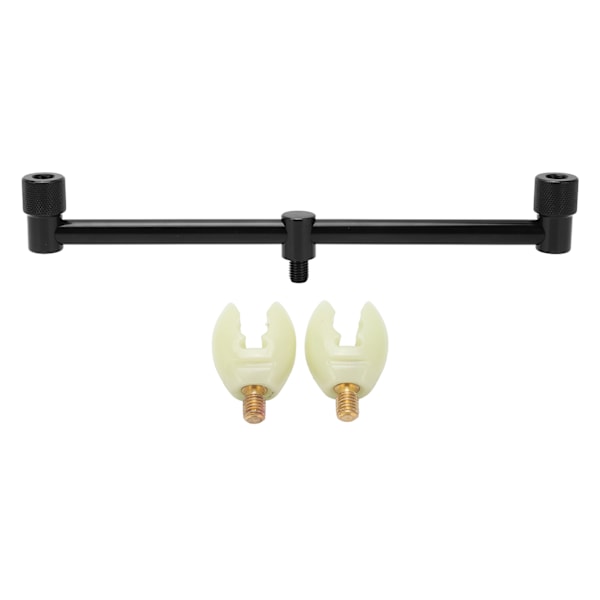 Karpfiske Spö Stöd Buzz Bar med Luminous Huvud Aluminiumlegering Fiske Buzz Bars Tillbehör (25cm Fäste 2 Huvud)
