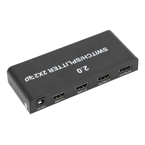 2x2 HD Multimedia Interface Splitter 4K 60Hz 2 In 2 Out Video Switcher för signalöverföring 100‑240VEU-kontakt