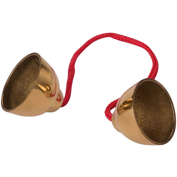 1 par gyllene legering klocka slagverk knackande klockor musikinstrument rytm leksak handklocka leksaker