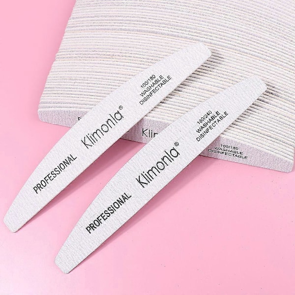 Negle- og tånegl poleringssæt med 100/180/240 korn, manicure- og pedicure poleringsværktøjer, 5/10/25/50 stykker 50Pc100180