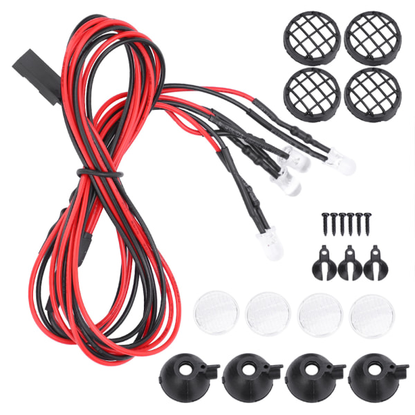 Universell LED-lampa med lampskärm för TRXAAXS/TRX4/SCX10/D90 1/10 RC Crawler CarRound